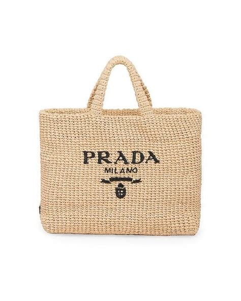 saks Prada raffia